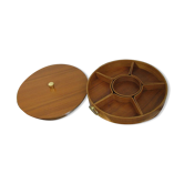 Mid century sewing box with / asystent / Service platform  teak 1960/70s