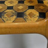 CHAISE BOIS et TISSU années 70