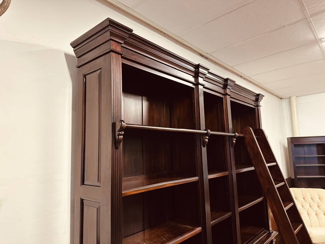Classic English Mahogany Library Bookcase