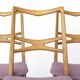Lot de 4 chaises de salle à manger vintage, années 1960-1970, style allemand du milieu du siècle moderne, en hêtre