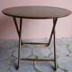 Round and folding bridge table