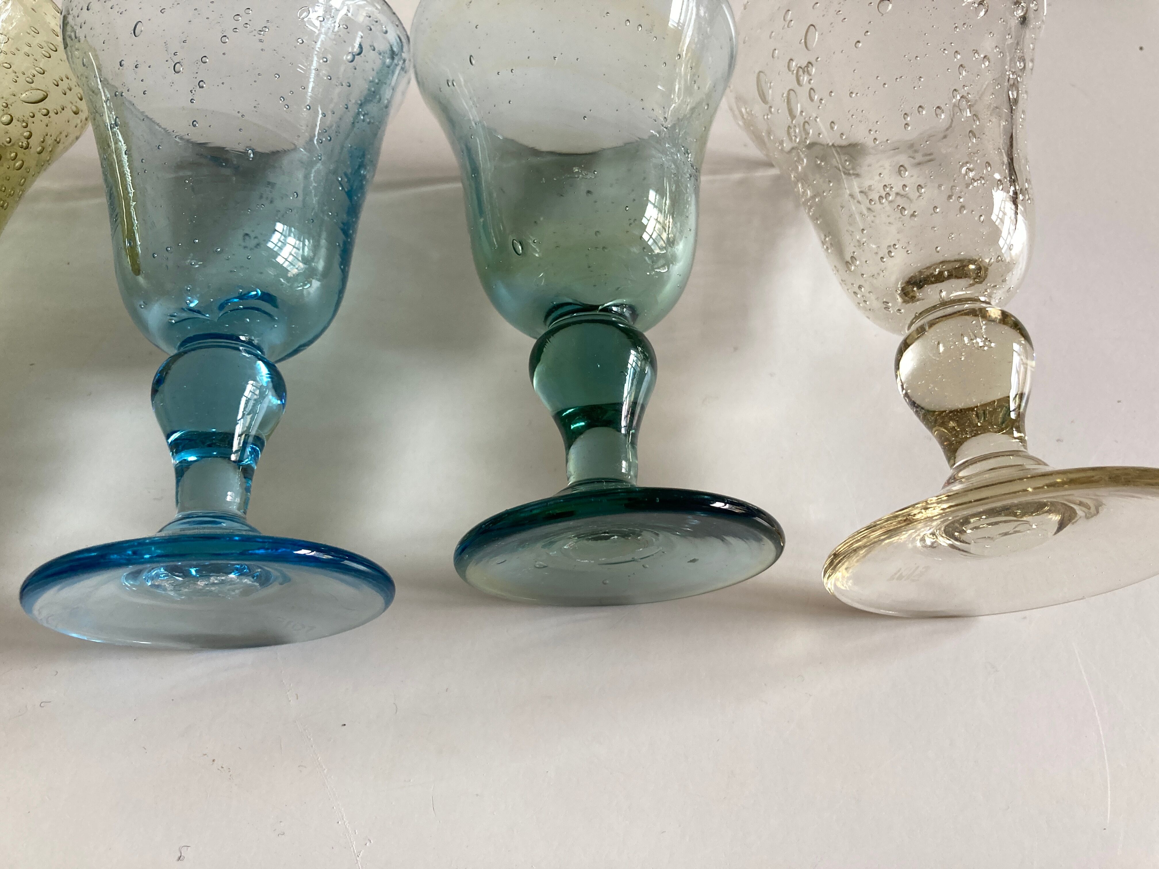 Set of 6 glasses Biot wine 1960