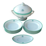 Ancien Service Vaisselle Porcelaine De Paris/monogramme R