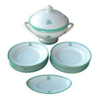 Old Paris Porcelain Dinnerware Set/R monogram