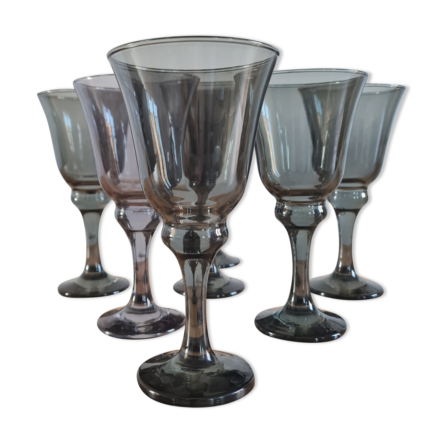 Service of 7 wine glasses