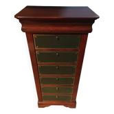 "Mahogany-coloured cherry wood notary cabinet 'Félix Monge'"