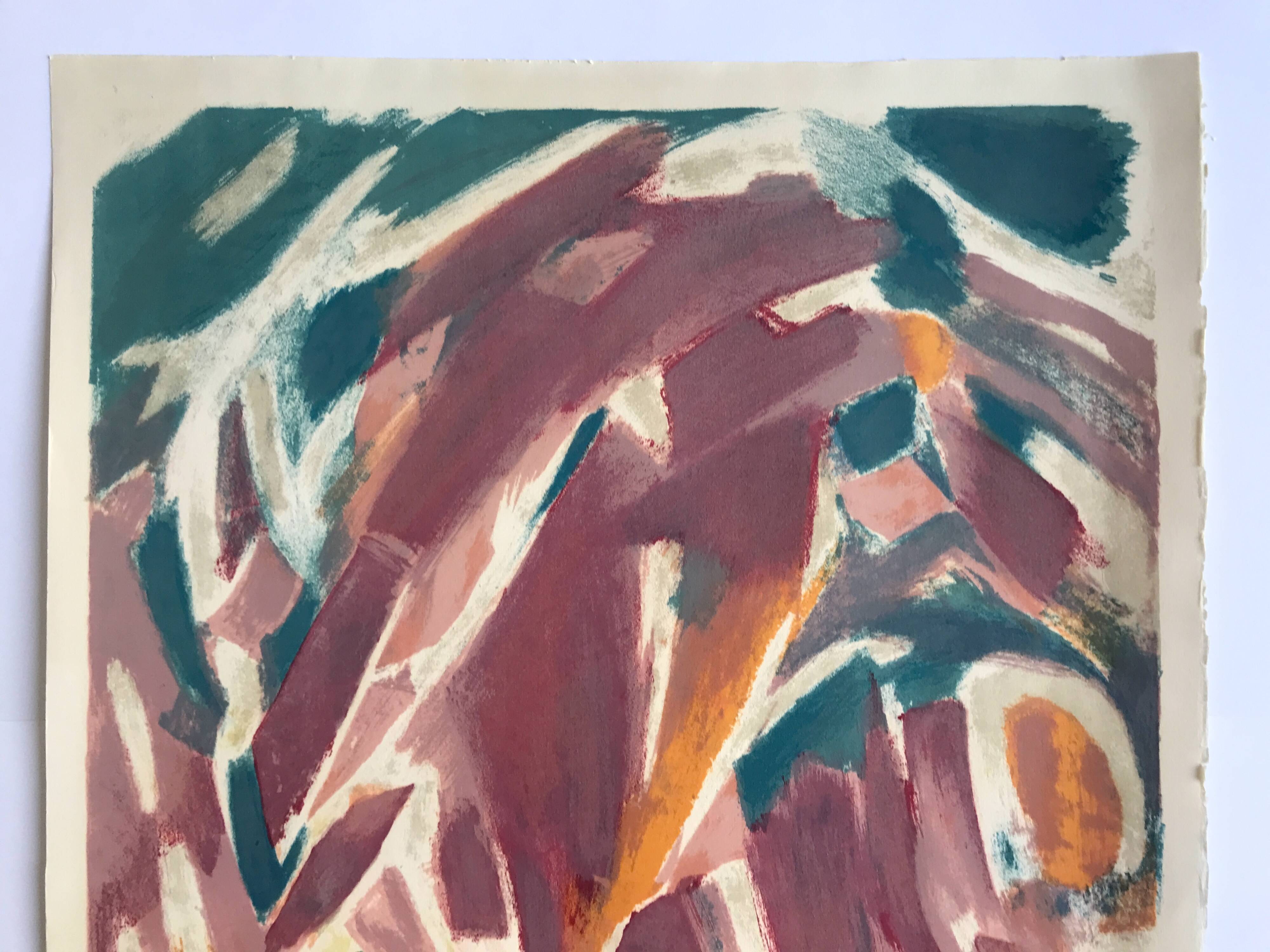 Share jean bazaine, the seasons, 1965. original lithograph signed at