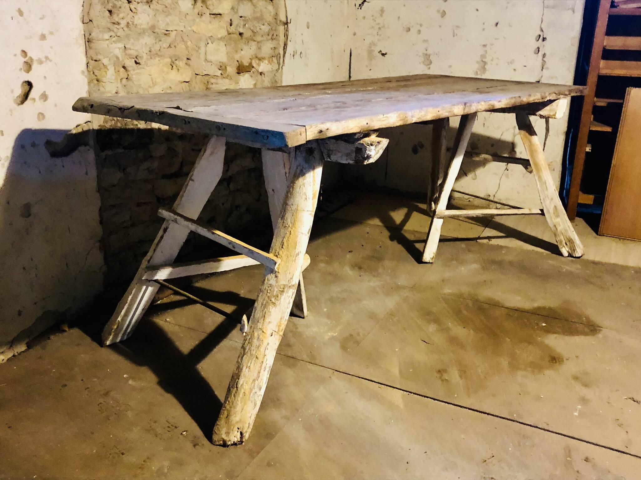 Large rustic country table