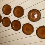 Series of 8 hollow plates Sarreguemines fish