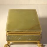 Onyx and gold metal box