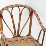 Fauteuil enfant scoubidou et rotin