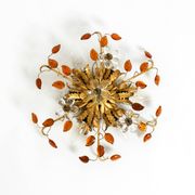 Very beautiful 1960s gold-plated ceiling or wall lamp by Banci Firenze, Ita