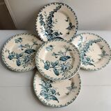5 plates Gien