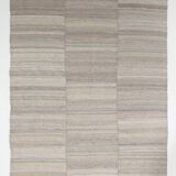 Brown & Cream Large Kilim Area Rug, 229x315Cm