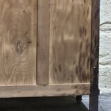 Buffet parisien années 30 aérogommé puis vernis naturel et peinture