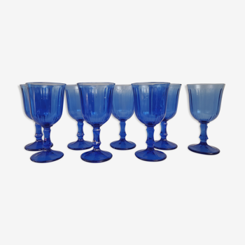 Blue glass walking glasses 1980
