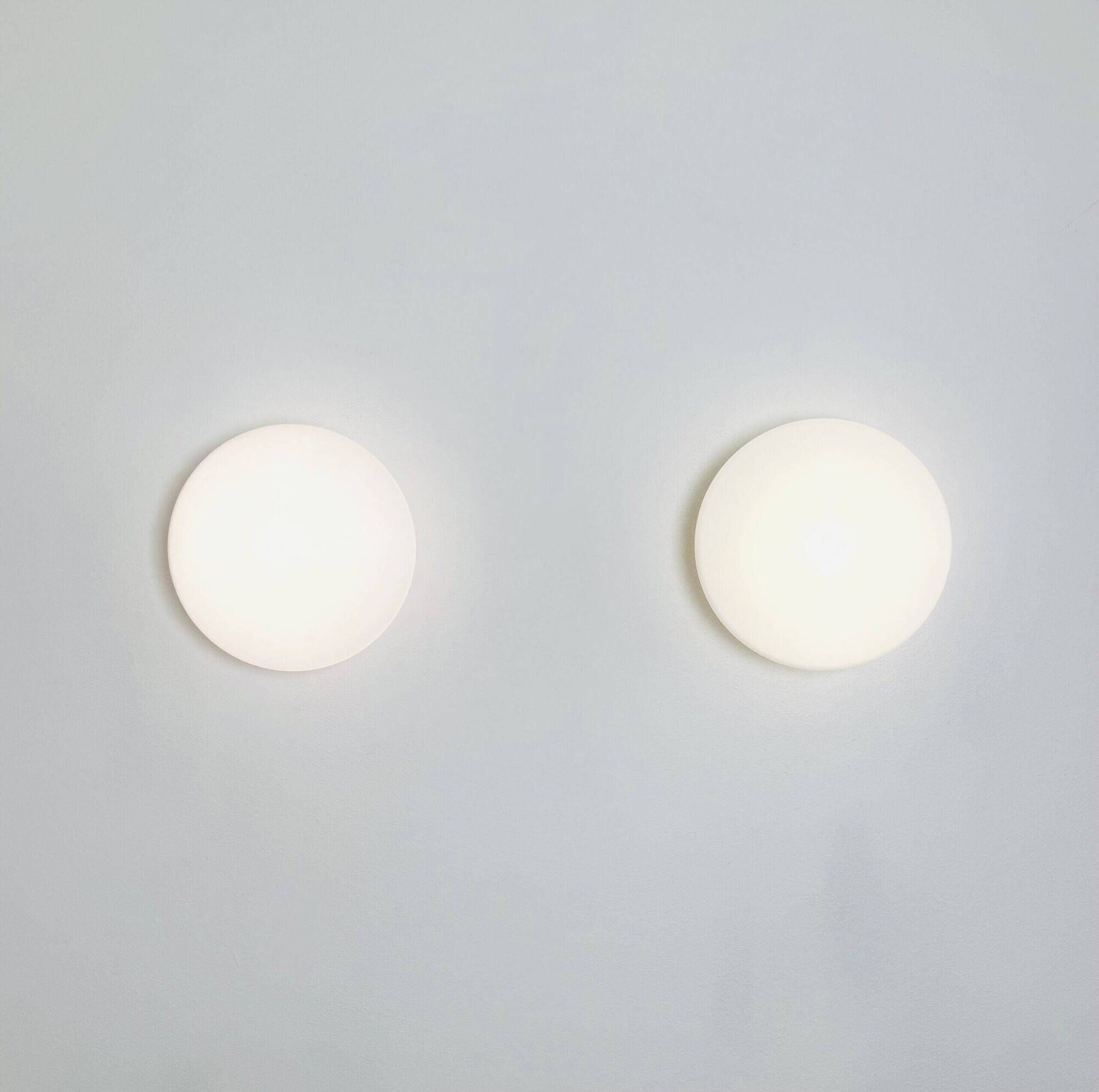 P-1410 Discus Milky Glass Ceiling Or Wall Lamps By Raak Amsterdam, The Netherlands 1960S