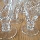 6 verres à pied en verre gravé