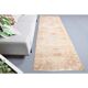 Vintage Turkish Hand-Knotted Wool Cotton Beige Runner Rug 111x305