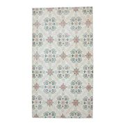 Vintage Turkish Oushak Handmade Wool Rug 111x202