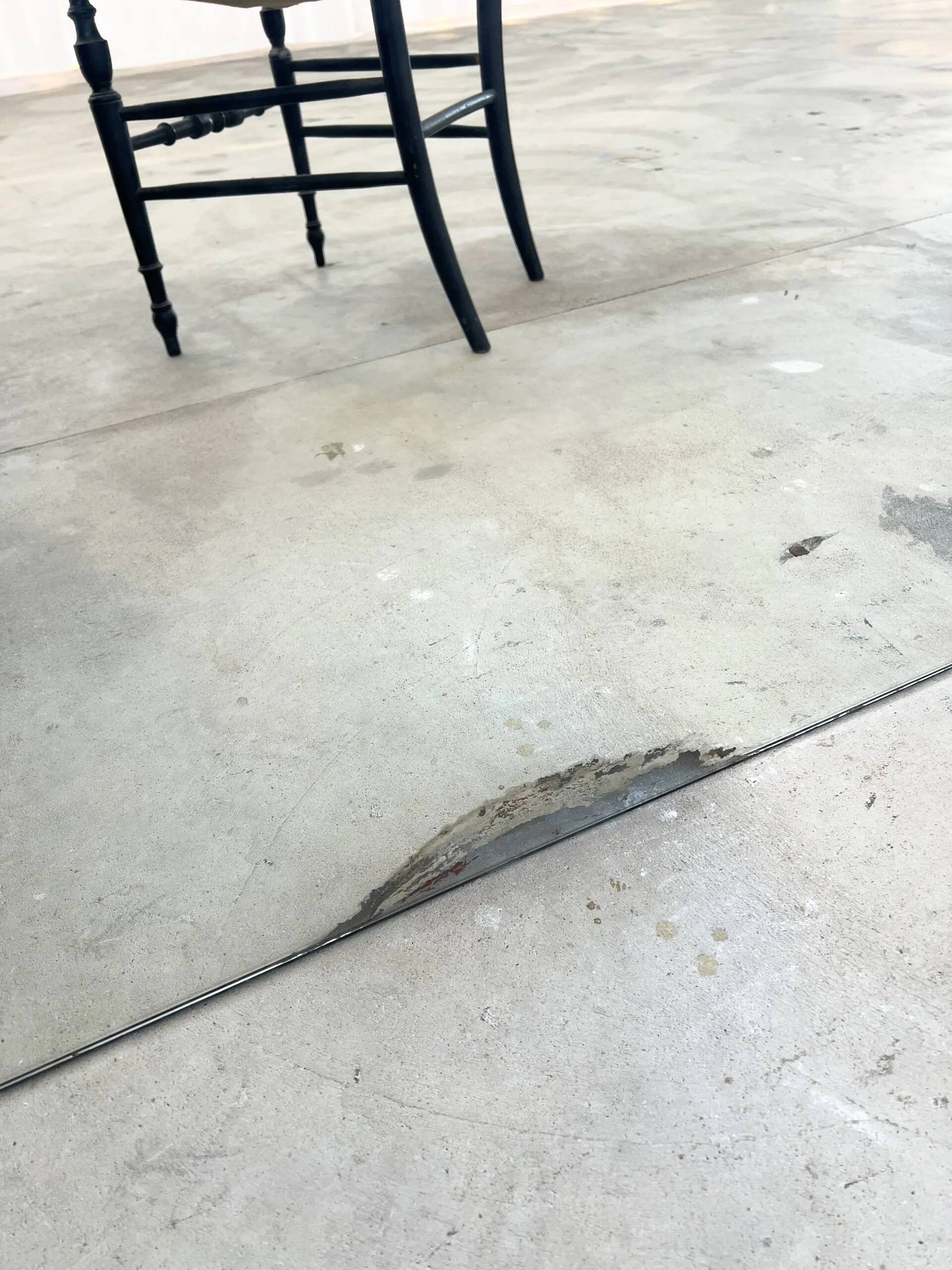 Beveled moustache mirror, 140 cm high