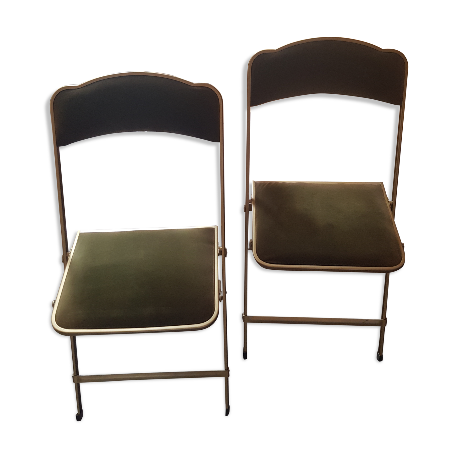 Velvet folding chair