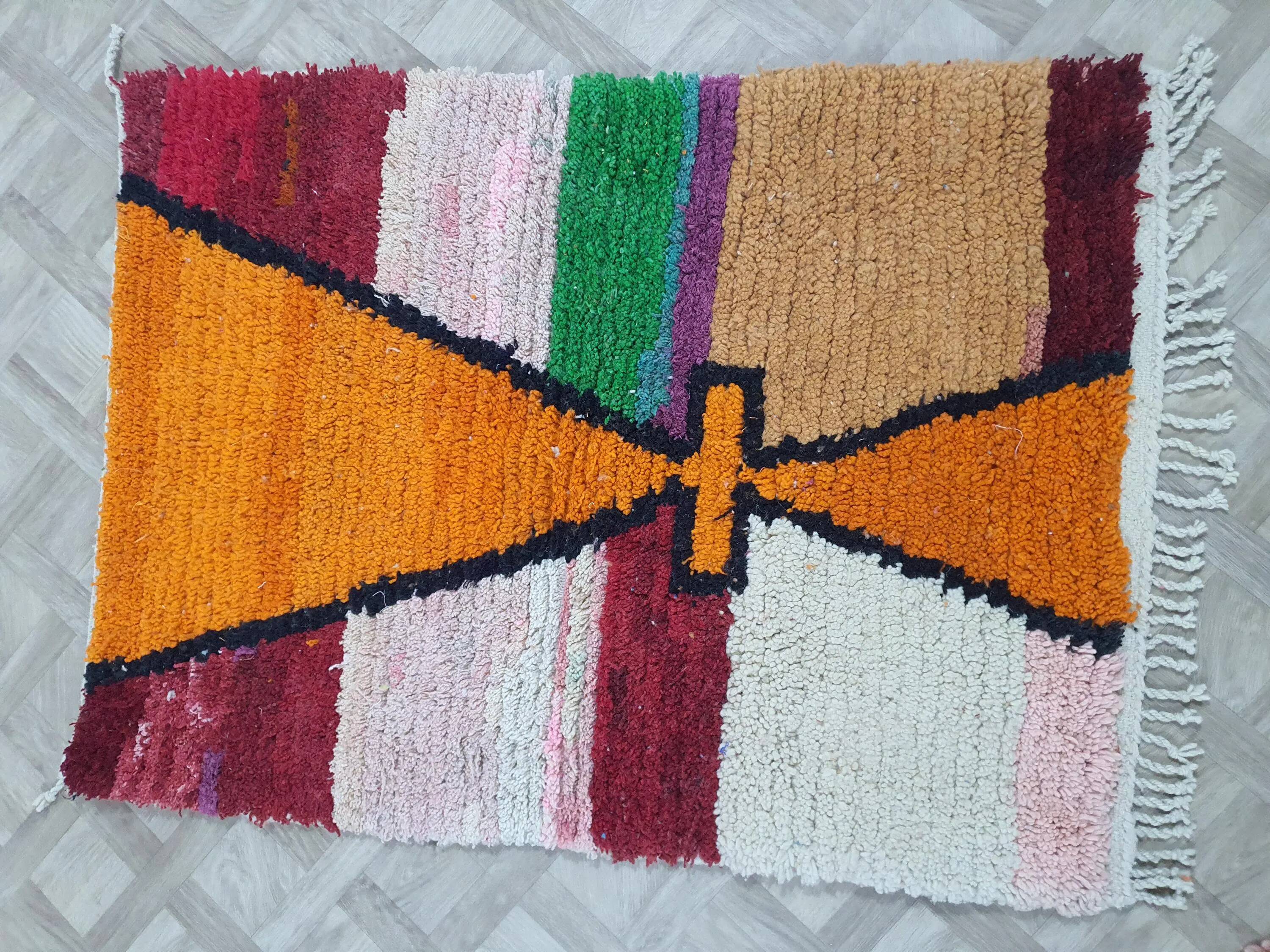 Handmade traditional carpet 250cm x 150cm Moroccan