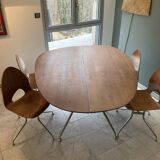 Set dining room table plus 4 chairs, design 60s/70s