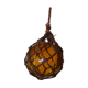 Amber blown glass float
