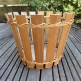 Set of 3 bamboo planters from the 70s