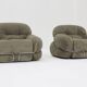 Vintage Adriano Piazzesi Okay armchairs 1970s Italy, set of 2
