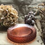 Lot of 8 plates Rosaline Arcoroc from Luminarc
