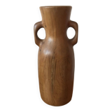 Vase pique-fleurs en bois d'olivier.