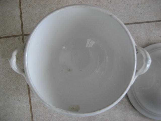 White earthenware soup Creil and Montereau