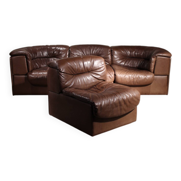 Modular Leather Sofa ‚DS-14‘ by De Sede | Switzerland 1970s