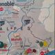 Educational map Aquitaine Basin Pyrenees Jura Alpes Rhone Valley