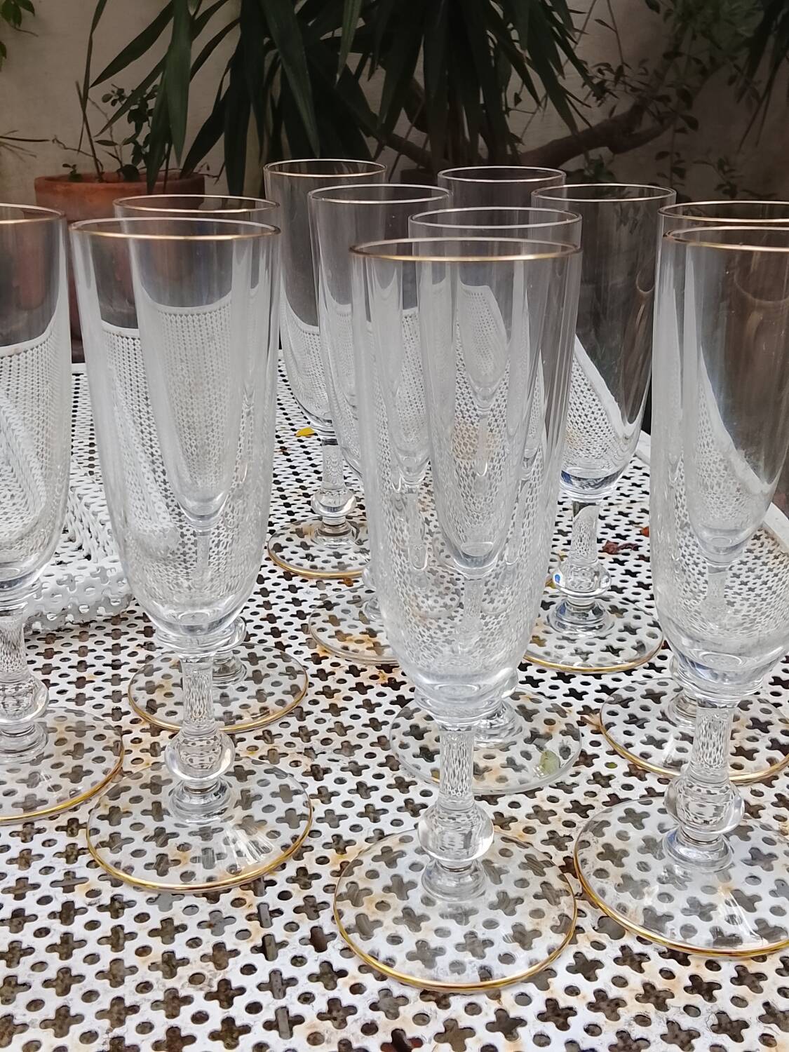Set of 27 Saint Louis crystal glasses