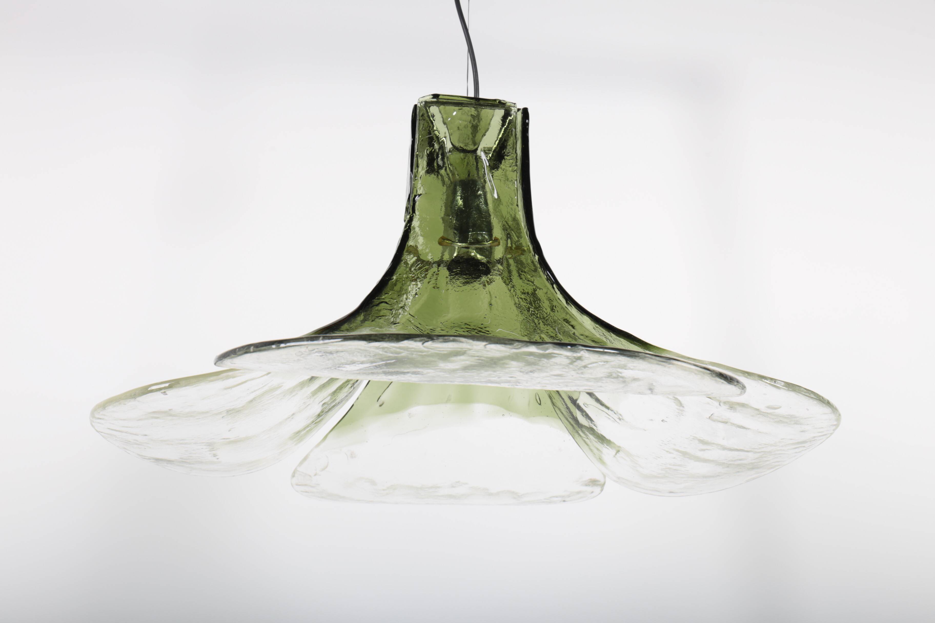 LS 185 pendant light by Carlo Nason for Mazzega, Italy, 1970s