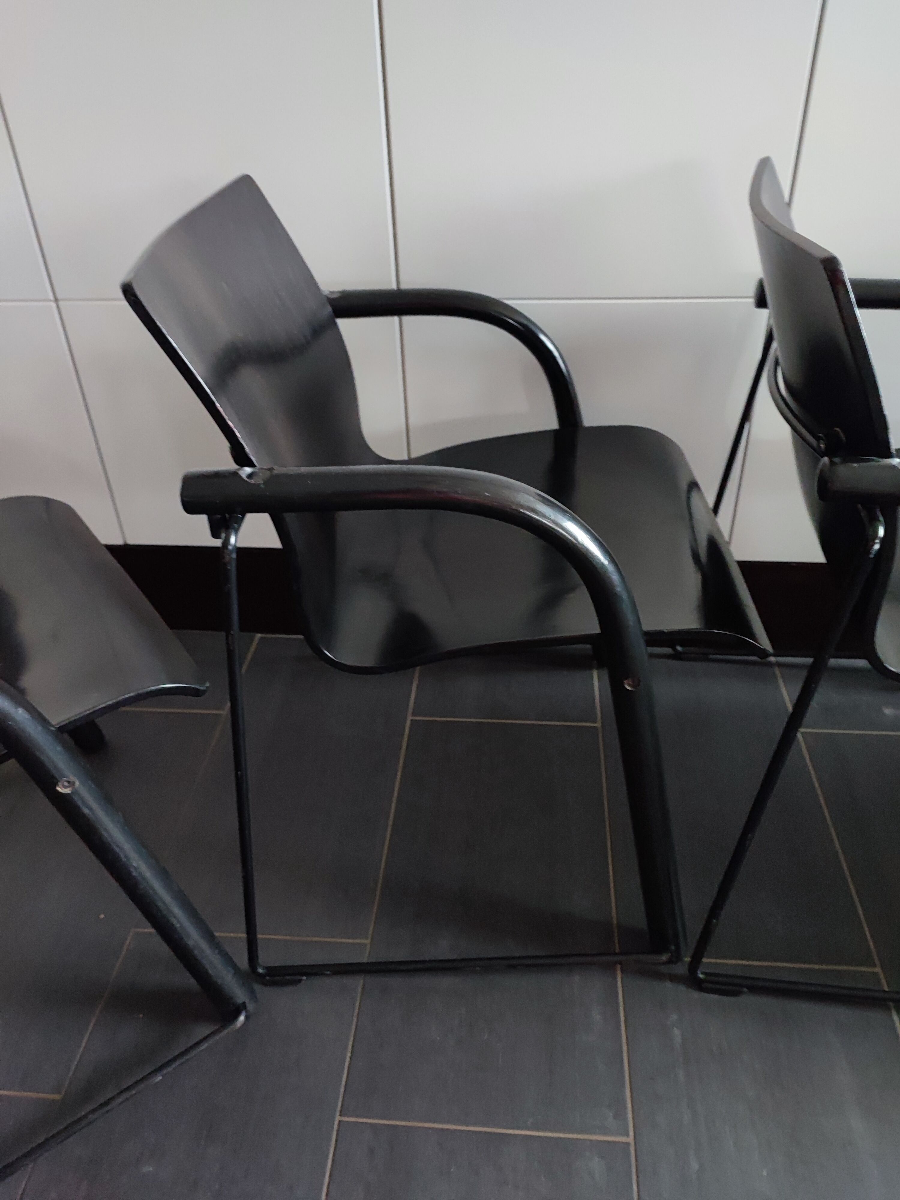 Thonet S320 black chairs