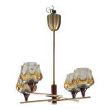 Vintage pendant light, Oberglass Austria glass pendant light, Murano style