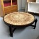 Table basse ronde  Herbier par Roger Capron