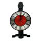 Metalwork electric wall clock VEB Elektrobau Greiz, Germany 1970s
