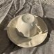 Digoin sarreguemines earthenware tea set consisting of 15 pieces antique cream