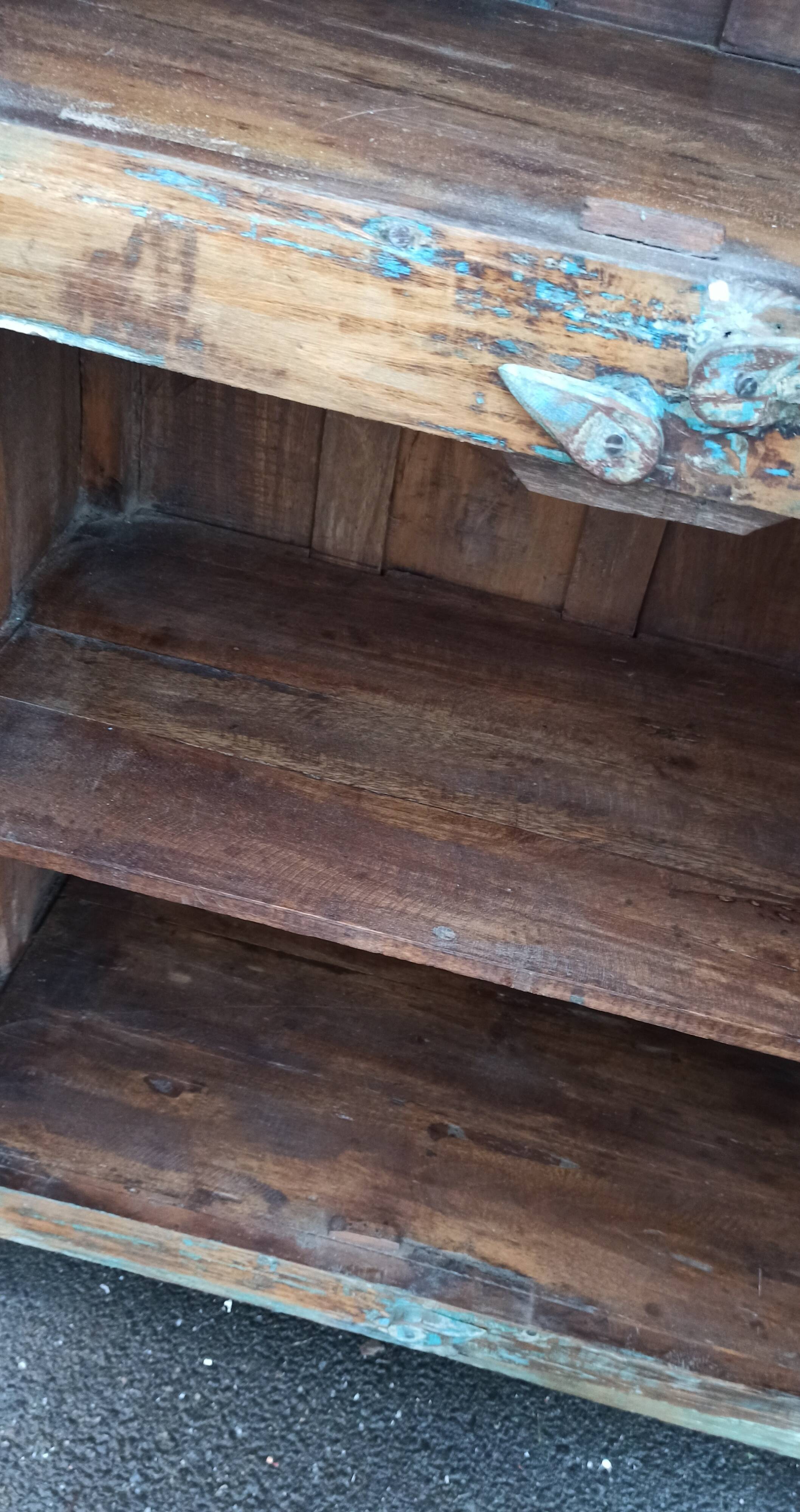 Old wooden cabinet with 4 doors