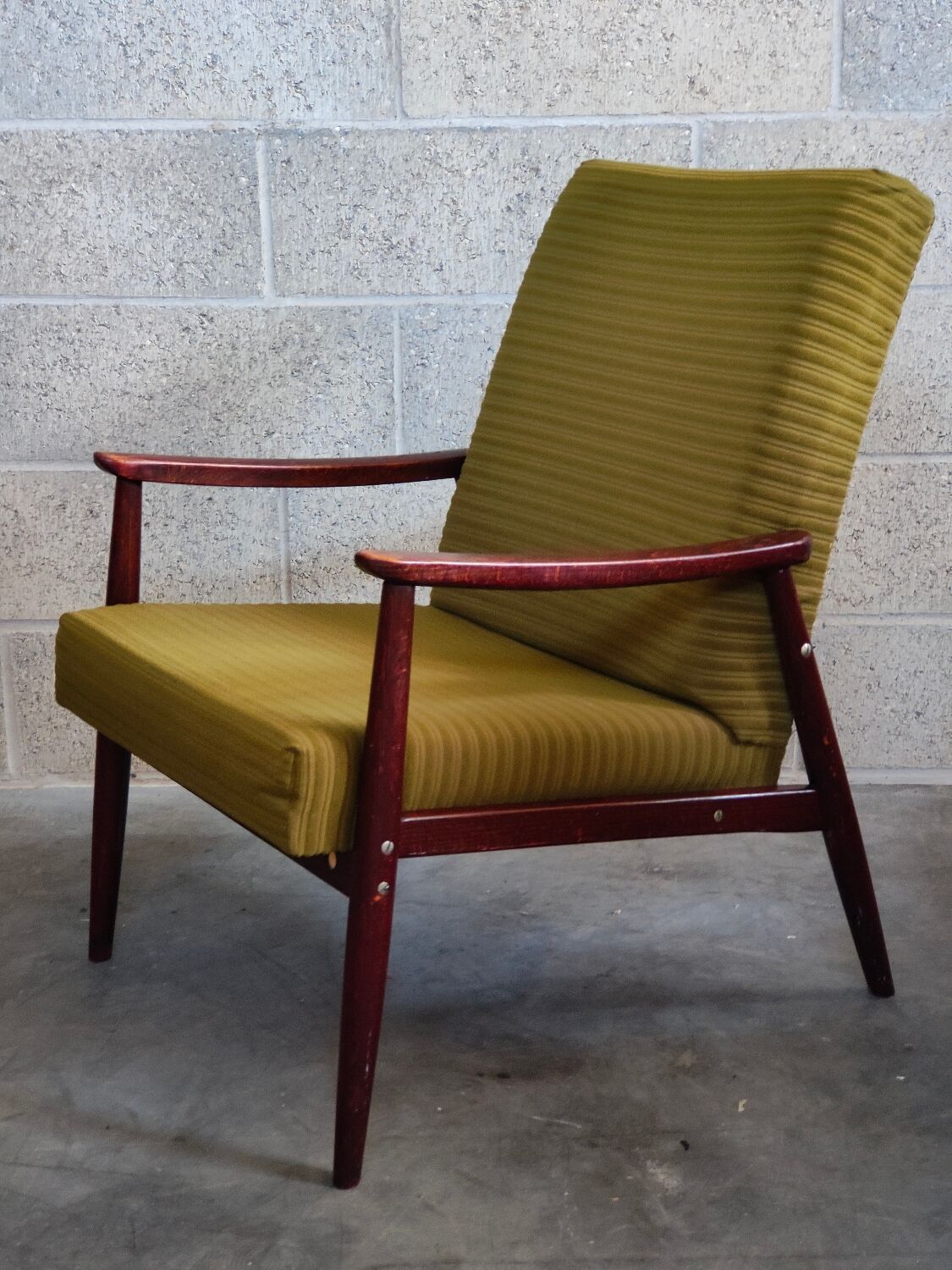 Pair of armchairs Olive Green by Jiri Jiroutek 1960
