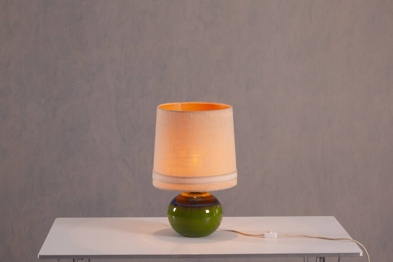 Vintage sculptural ceramic art table lamp by Renée Neue for Hutschenreuther, Germany 1960s