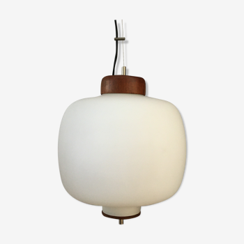 Suspension Reggiani opaline and teak