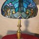 Antique Art Nouveau lamp with genuine bronze base 54x30 glass