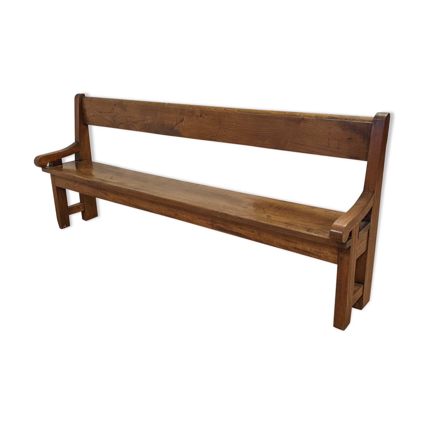 Banc en chêne et châtaignier
