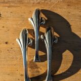 Vintage silver metal knife holders